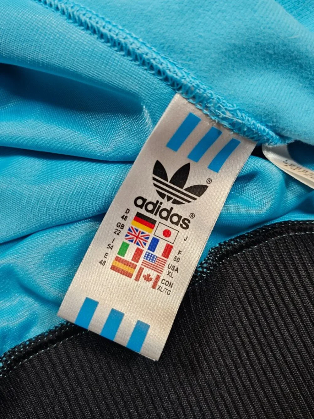 Adidas Originals Track Jacket Mens X-Large Blue Bahamas Soccer Full Zip Top 2007